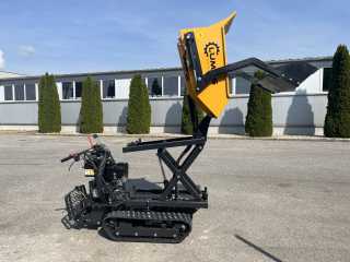 Pásový minidumper LUMAG MD-500H-PRO/HTS - zvýšené vyklápění, lopata