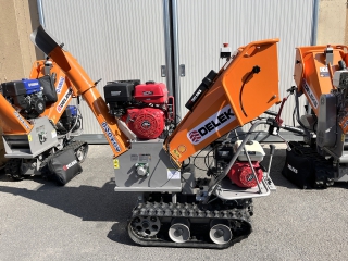 Benzínový štěpkovač a minidumper DELEKS DK-800-GREEN-BS