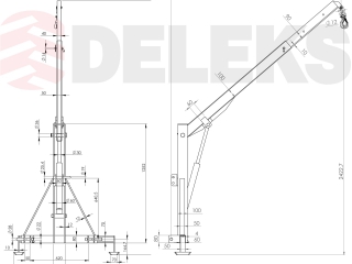 Hydraulický jeřáb DELEKS EL-500 (pro traktor 30-70 HP)
