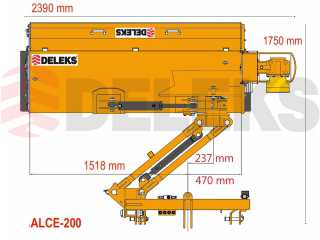 Příkopový mulčovač DELEKS ALCE-200 (pro traktor 70-110 HP)