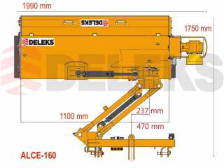Příkopový mulčovač DELEKS ALCE-160 (pro traktor 60-100 HP)