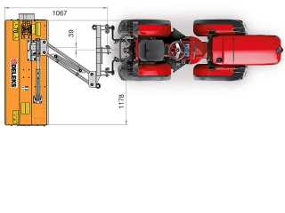 Příkopový mulčovač DELEKS VOLPE-165 (pro traktor 35-55 HP)