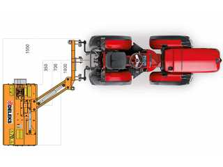 Příkopový mulčovač DELEKS VOLPE-140 (pro traktor 30-45 HP)