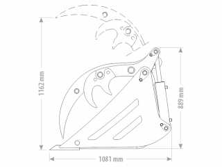 Lžíce na kameny s drapákem FK Machinery MSBSG 160 - 240 cm