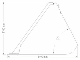 Hladká lžíce na obiloviny FK Machinery VOLUME XLLBC-C 160 - 260 cm