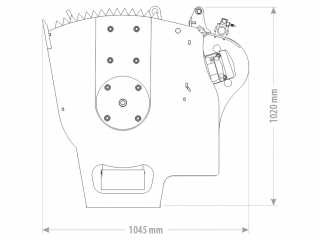 Míchací lžíce, míchač betonu FK MACHINERY UCMB 140 - 220 cm