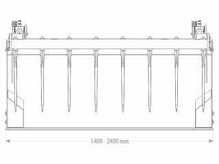 Lžíce se zvýšeným výsypem a drapákem FK MACHINERY MHTBG 140 - 240 cm