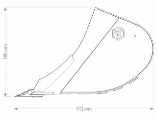 Výkopová lžíce na rypadlo FK Machinery EBE 5 - 6 T / 300 - 1000 mm