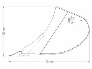 Výkopová lžíce na rypadlo FK Machinery EBF 6 - 8,5 T / 300 - 1000 mm