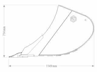 Výkopová lžíce na bagr FK MACHINERY EBG 8,5 - 10 T / 300 - 1000 mm