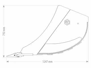 Výkopová lžíce na rypadlo FK Machinery EBH 10 - 12 T / 800 - 1200 mm