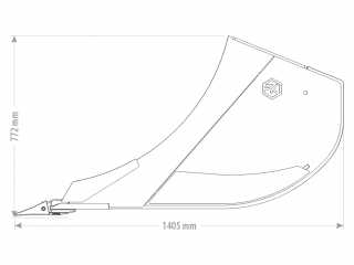 Perforovaná výkopová lžíce FK Machinery EEH 10 - 12 T / 800 - 1200 mm