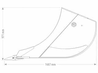 Perforovaná výkopová lžíce FK Machinery EEI 12 - 14 T / 800 - 1200 mm