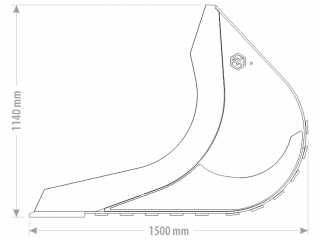 Úzká lžíce na rypadlo FK Machinery EKJ 14 - 18 T / 450 - 550 mm