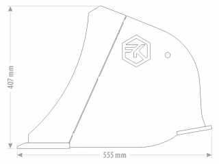 Příkopová lžíce na bagr FK Machinery EDD/EDD-B 3,5 - 5 T / 1000 - 1600 mm