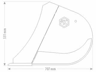 Příkopová lžíce na rypadlo FK Machinery EDH / EDH-B 10 - 12 T / 1600 - 2000 mm