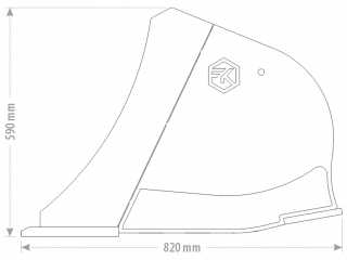 Příkopová lžíce na rypadlo FK Machinery EDI/EDI-B 12 - 14 T / 1800 - 2000 mm