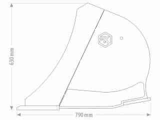 Příkopová lžíce na bagr FK Machinery EDJ / EDJ-B 14 - 18 T / 1800 - 2000 mm