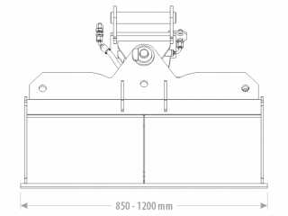 Polohovatelná příkopová lžíce FK Machinery EGB / EGB-B 1,9 - 2,6 T / 850 - 1200 mm
