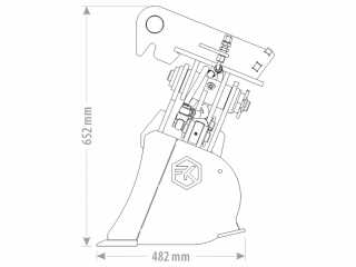 Polohovatelná příkopová lžíce FK Machinery EGB / EGB-B 1,9 - 2,6 T / 850 - 1200 mm