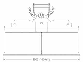 Polohovatelná příkopová lžíce FK Machinery EGC / EGC-B 2,6 - 3,5 T / 1000 - 1600 mm