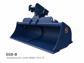 Polohovatelná příkopová lžíce FK Machinery EGD / EGD-B 3,5 - 5 T / 1000 - 1600 mm