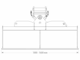 Polohovatelná příkopová lžíce FK Machinery EGE / EGE-B 5 - 6 T / 1000 - 1600 mm