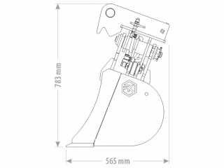 Polohovatelná příkopová lžíce FK Machinery EGE / EGE-B 5 - 6 T / 1000 - 1600 mm