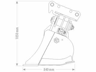 Polohovatelná příkopová lžíce FK Machinery EGI / EGI-B 12 - 14 T / 1800 - 2000 mm