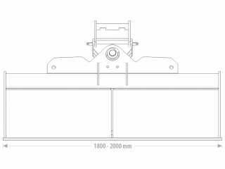Polohovatelná příkopová lžíce FK Machinery EGJ / EGJ-B 14 - 18 T / 1800 - 2000 mm