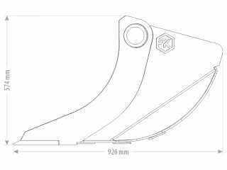 Skandinávská lžíce na rypadlo FK Machinery ESF 6 - 8,5 T / 1200 - 1400 mm