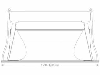 Skandinávská lžíce na rypadlo FK Machinery ESJ 14 - 18 T / 1500 - 1700 mm
