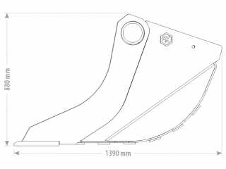 Skandinávská lžíce na rypadlo FK Machinery ESJ 14 - 18 T / 1500 - 1700 mm
