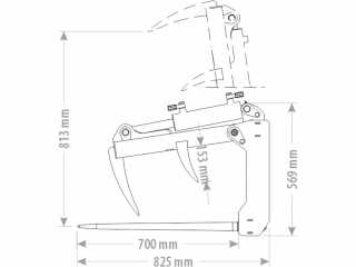 Drapák na hnůj FK Machinery MICRO AFWG 80 - 140 cm