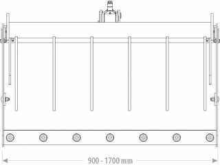 Drapák na hnůj FK Machinery MINI SFWG 90 - 170 cm