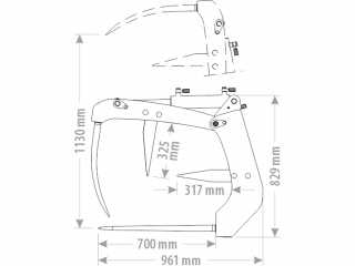 Drapák na hnůj FK Machinery STANDARD MFWG 140 - 240 cm