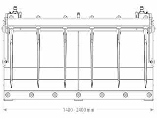 Drapák na hnůj FK Machinery STANDARD MFWG 140 - 240 cm