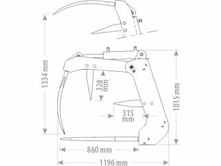 Drapák na hnůj FK Machinery MAXI XLFWG 180 - 250 cm
