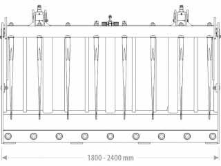 Drapák na hnůj FK Machinery MAXI VISION FWGMV 180 - 240 cm