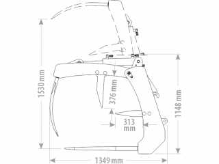 Drapák na hnůj FK Machinery MAXI VISION FWGMV 180 - 240 cm