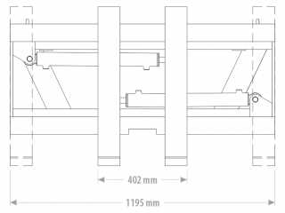 Hydraulické paletizační vidle 2,5 T FK Machinery UPF25H