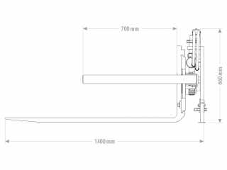 Otočné paletizační vidle 1,6 T FK Machinery UPFR16